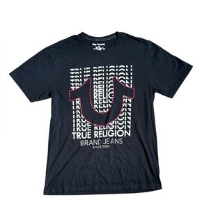 True Religion Black Graphic T-Shirt for Men